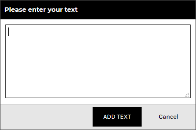 Please Enter Your Text Popup